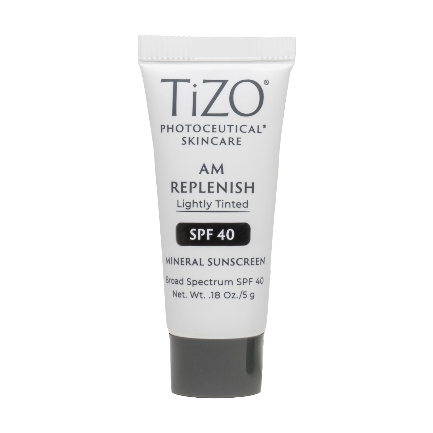 Денний живильний крем для обличчя та тіла TiZO Photoceutical Skincare AM Replenish Lightly Tinted SPF 40 з легким відтінком, 5 г